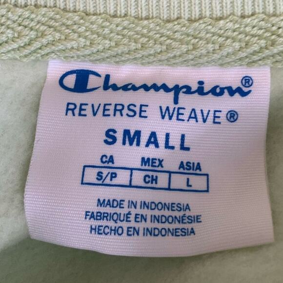 Champion Reverse Weave Crop Fleece Sweatshirt Womens Small Long Sleeve Crew Neck - Picture 8 of 13